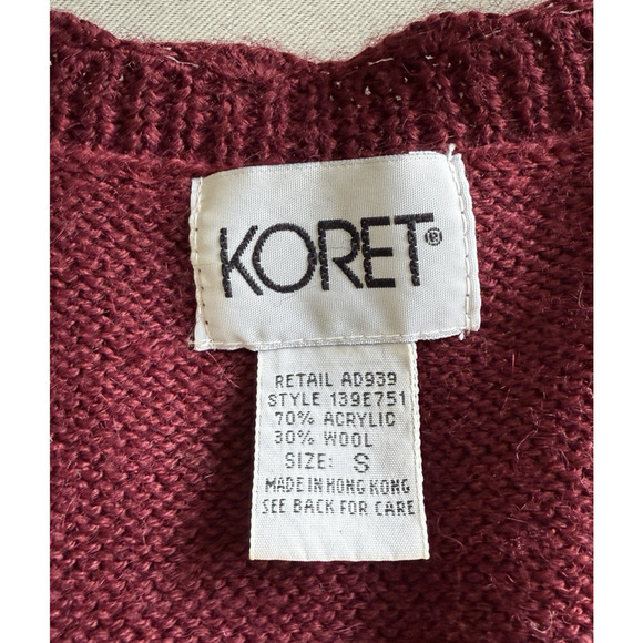 VTG 90s Koret Paisley Embroidered Sweater Vest Women S Knit Bead Sequin Grandma - Picture 8 of 12